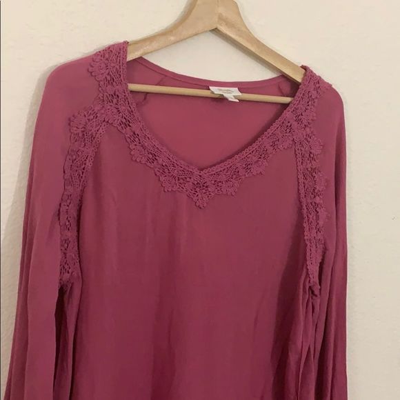 Wrangler dust rose turned blouse-L - Picture 2 of 8